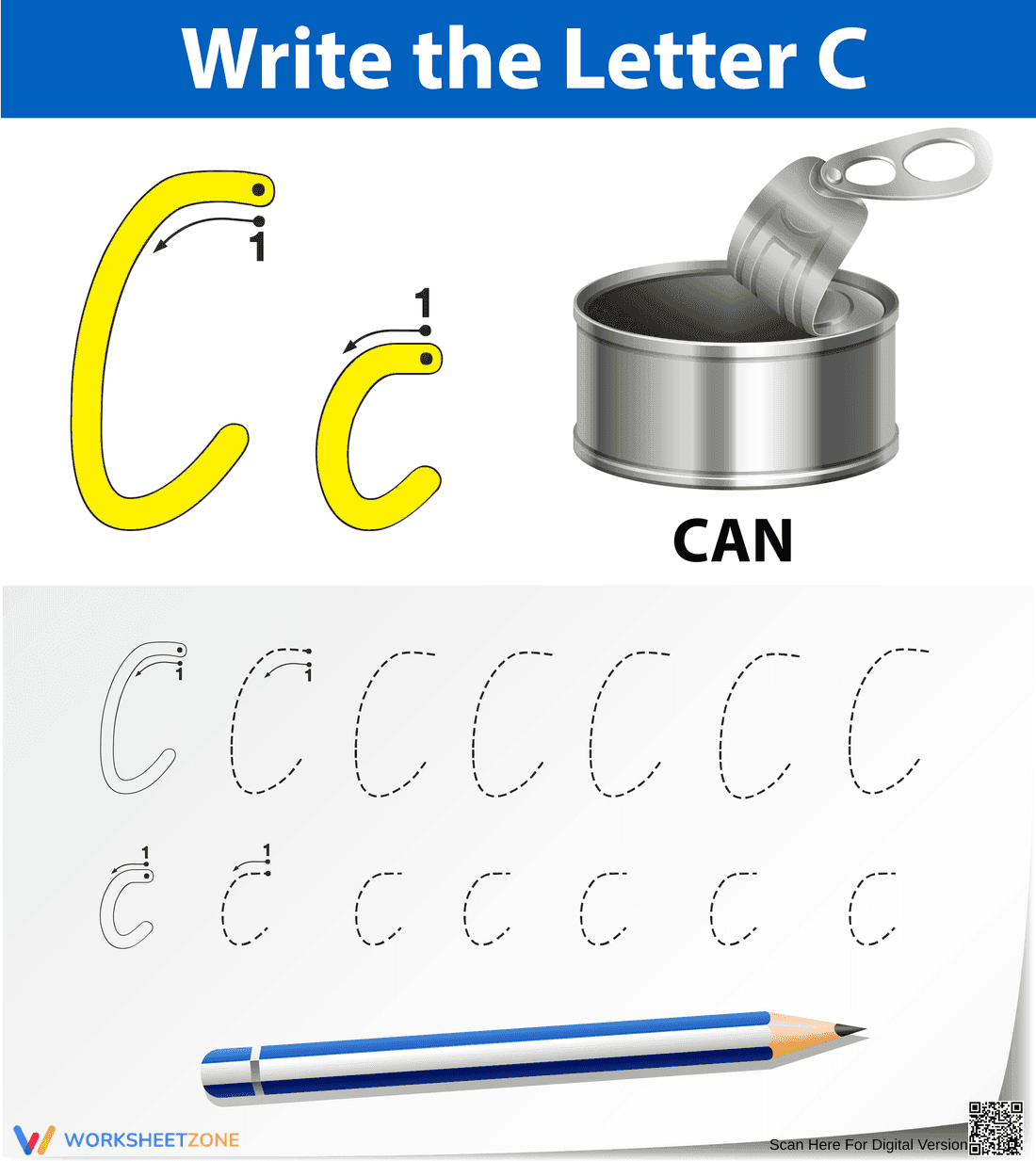 C is for Can Worksheet - Page 1