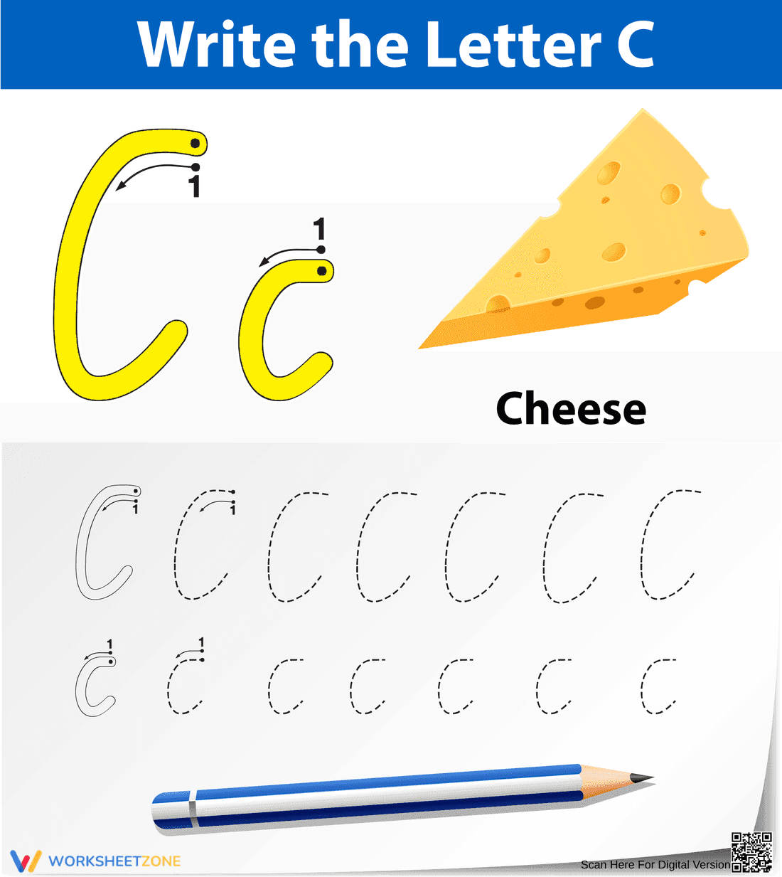 Essential Letter C Handwriting Worksheet | Kindergarten - Page 1