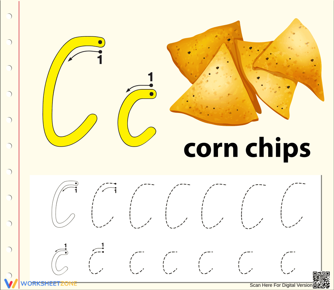 C is for Corn Chips Worksheet - Page 1