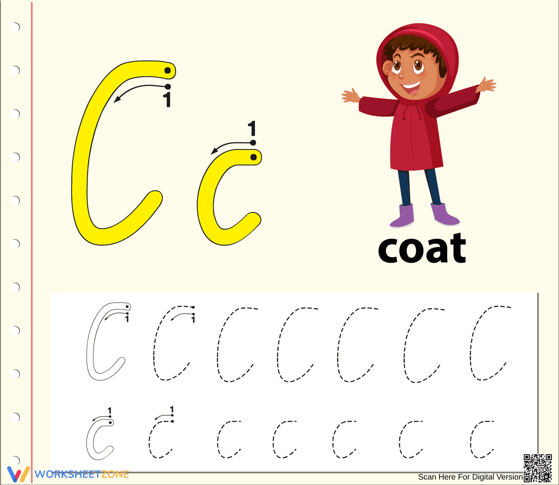 C is for Coat Worksheet - Page 1