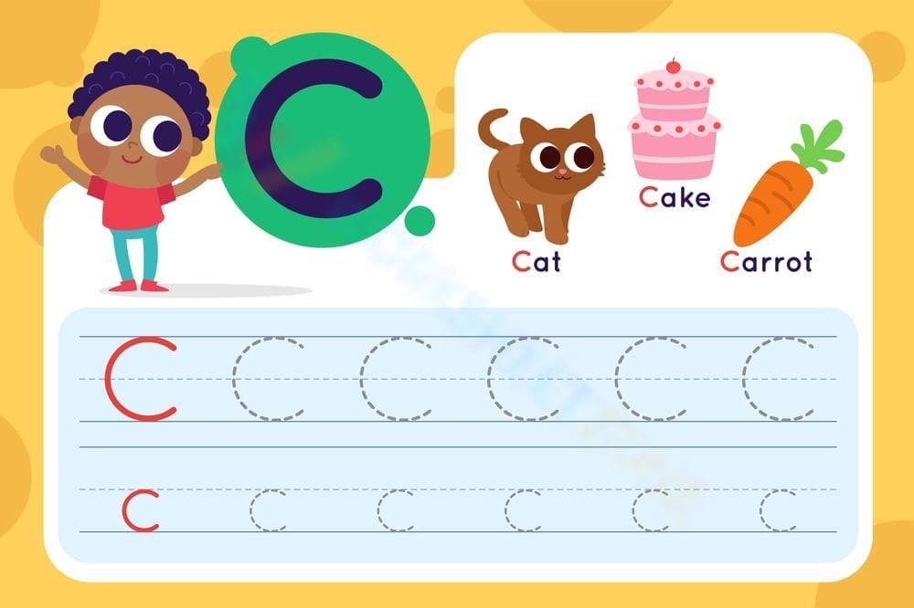 Tracing Letter C Worksheet - Page 1