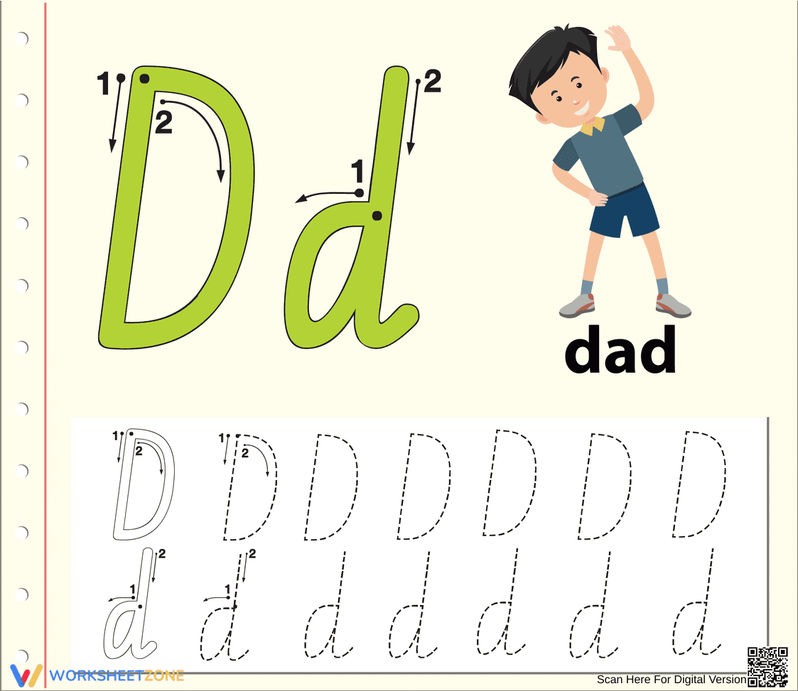 D is for Dad: Learning the Alphabet with D - Page 1