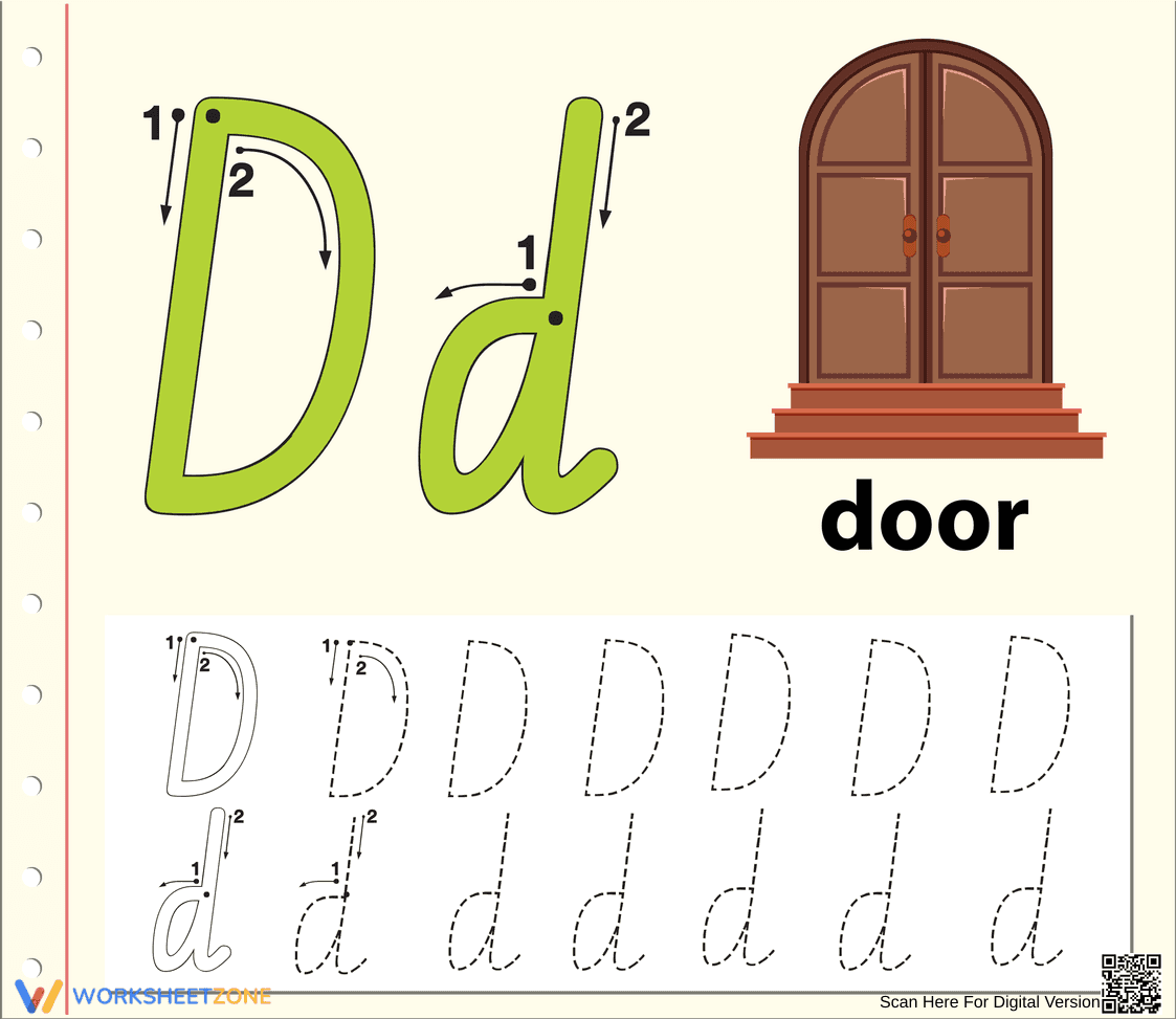 D is for Door: An Easy Way to Learn Letter D - Page 1