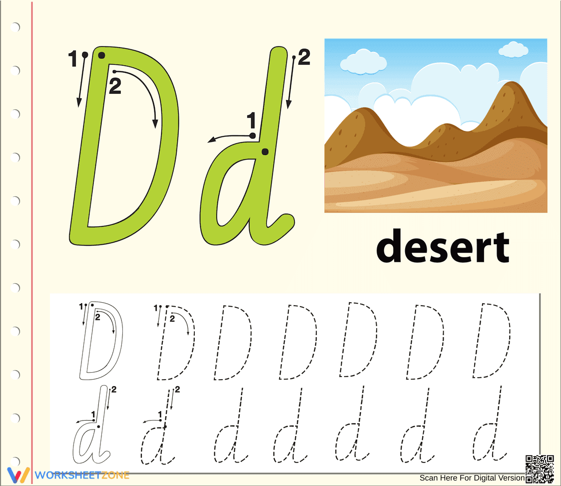 D is for Desert: Discovering the Letter D - Page 1