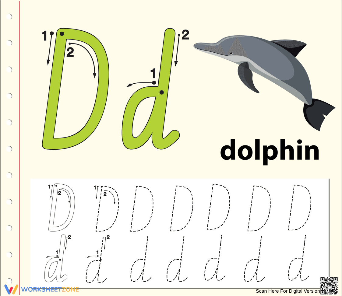 Letter D Tracing Worksheet | Essential Preschool Printable - Page 1