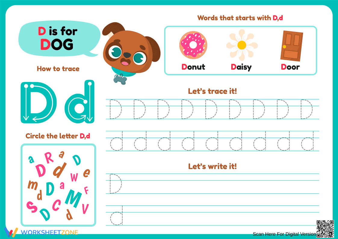 Letter D Handwriting Practice | Grade 1 Essential - Page 1