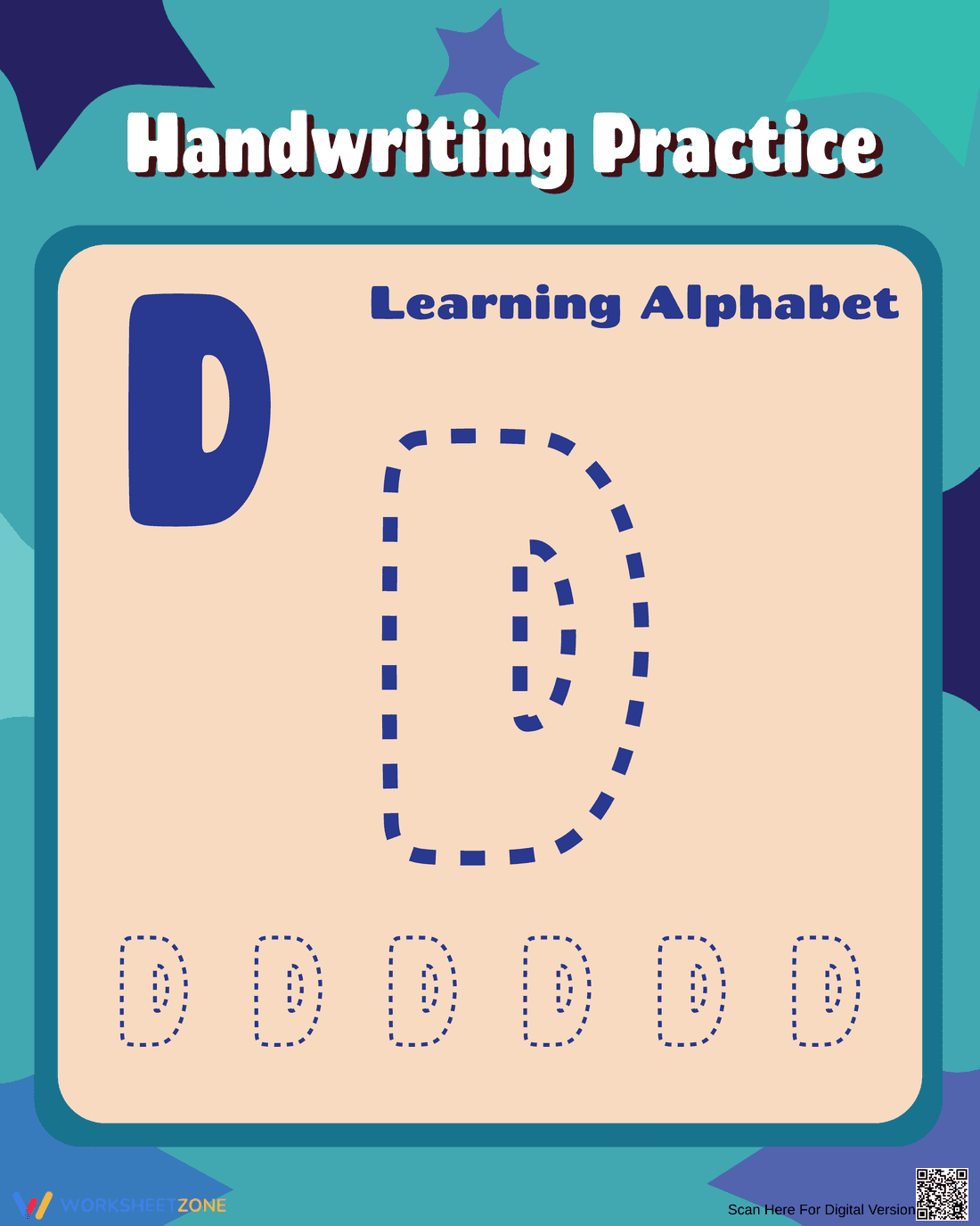 Preschool Letter D Tracing — Printable No-Prep Worksheet - Page 1