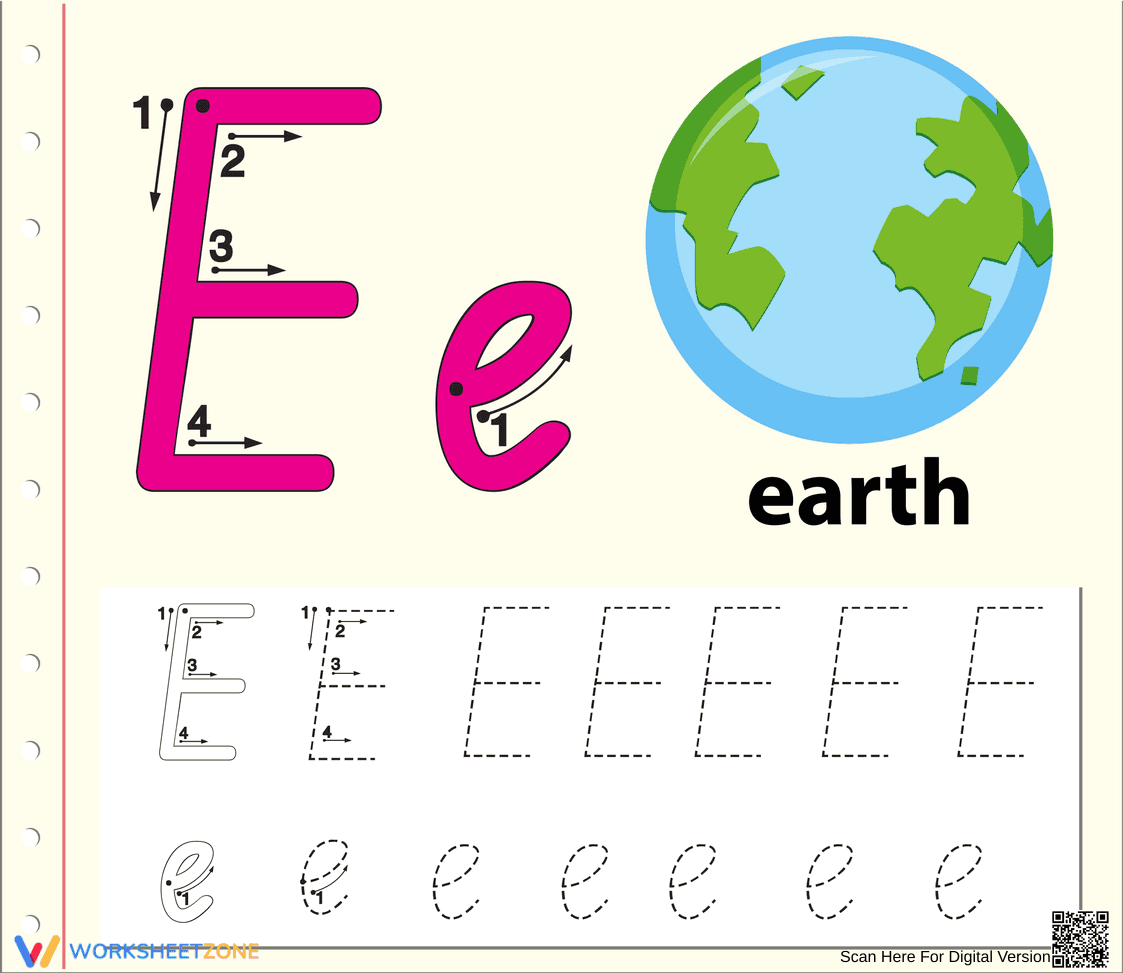 E is for Earth: Discover Letter E - Page 1