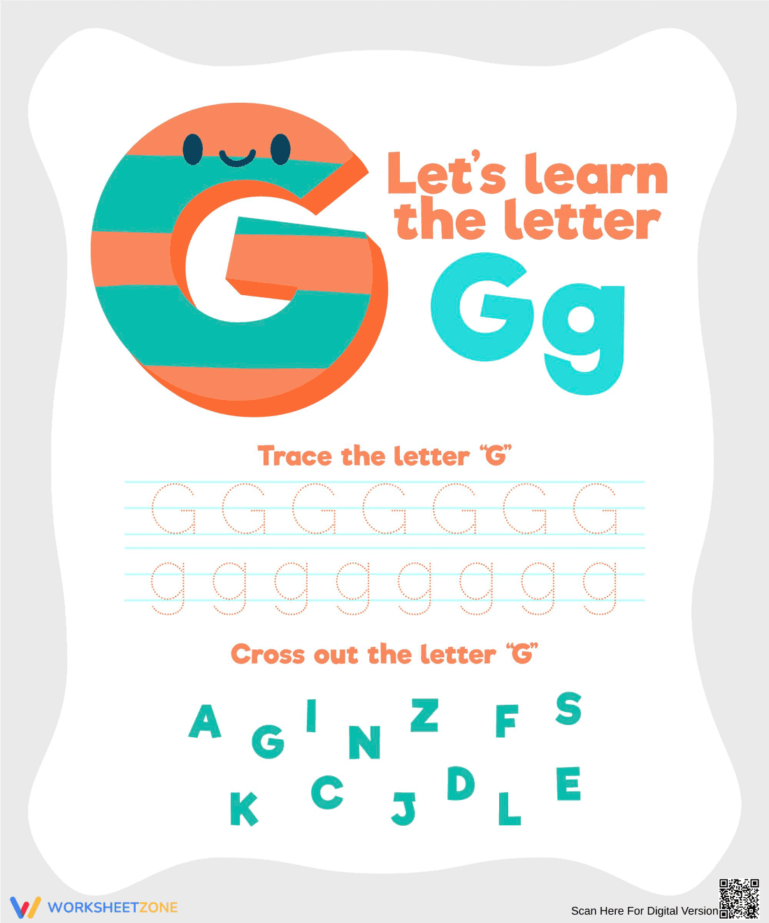 Learn the Letter G Worksheet - Page 1