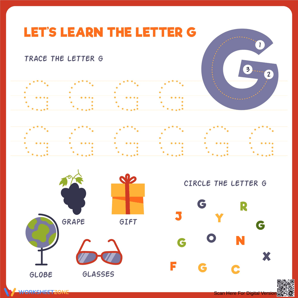 Letter G Handwriting Worksheet | Essential Kindergarten - Page 1