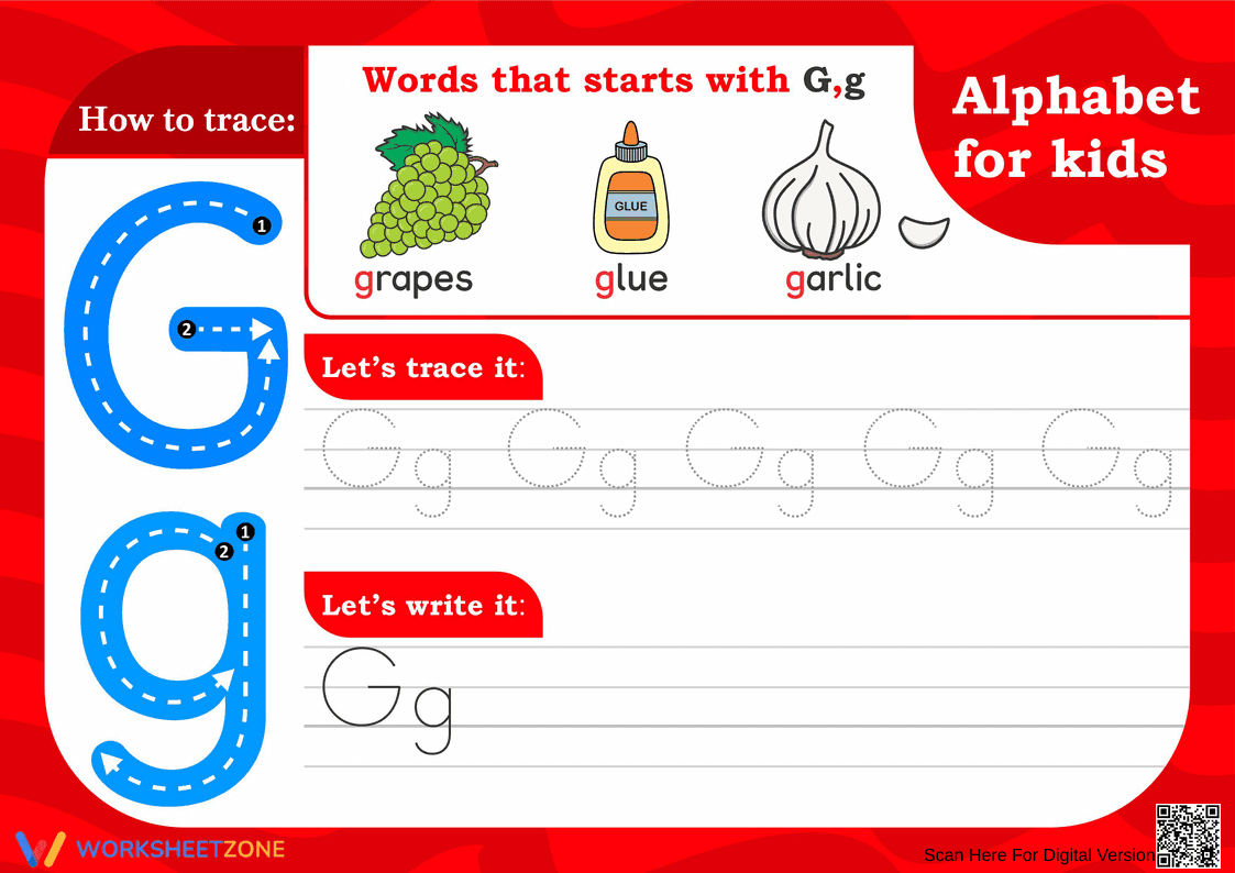 Learning the Letter G: Alphabet Fun - Page 1