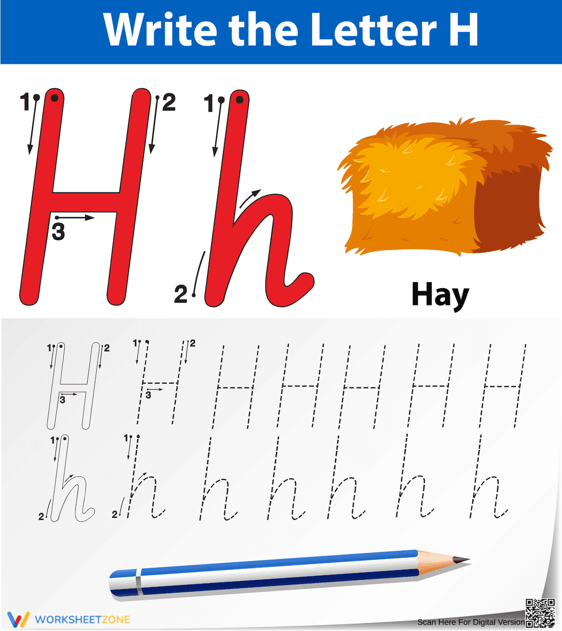'H' is for Hay Worksheet - Page 1