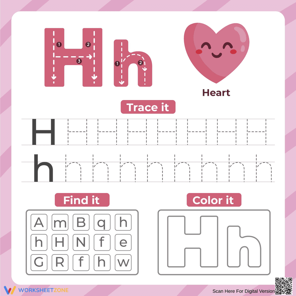 Letter H Handwriting Practice | Essential Grade K-1 - Page 1