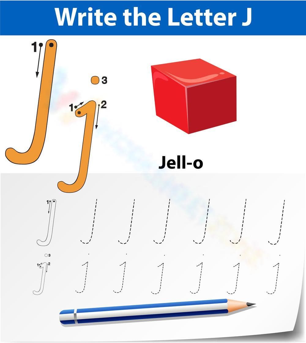 Write the Letter J: Jell-O - Page 1
