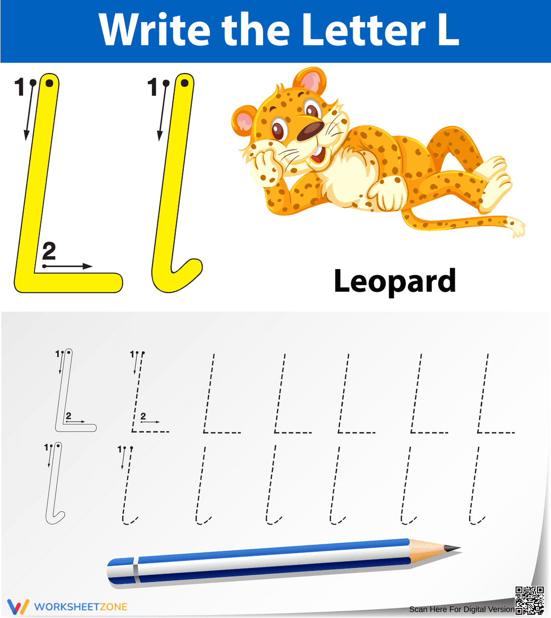 L is for Leopard: Alphabet Association - Page 1