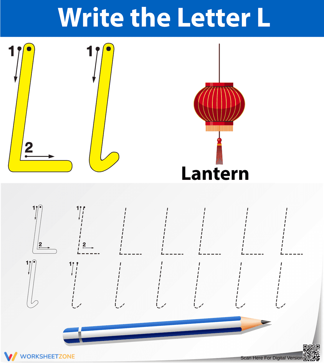 L is for Lantern: Recognizing the Letter L - Page 1