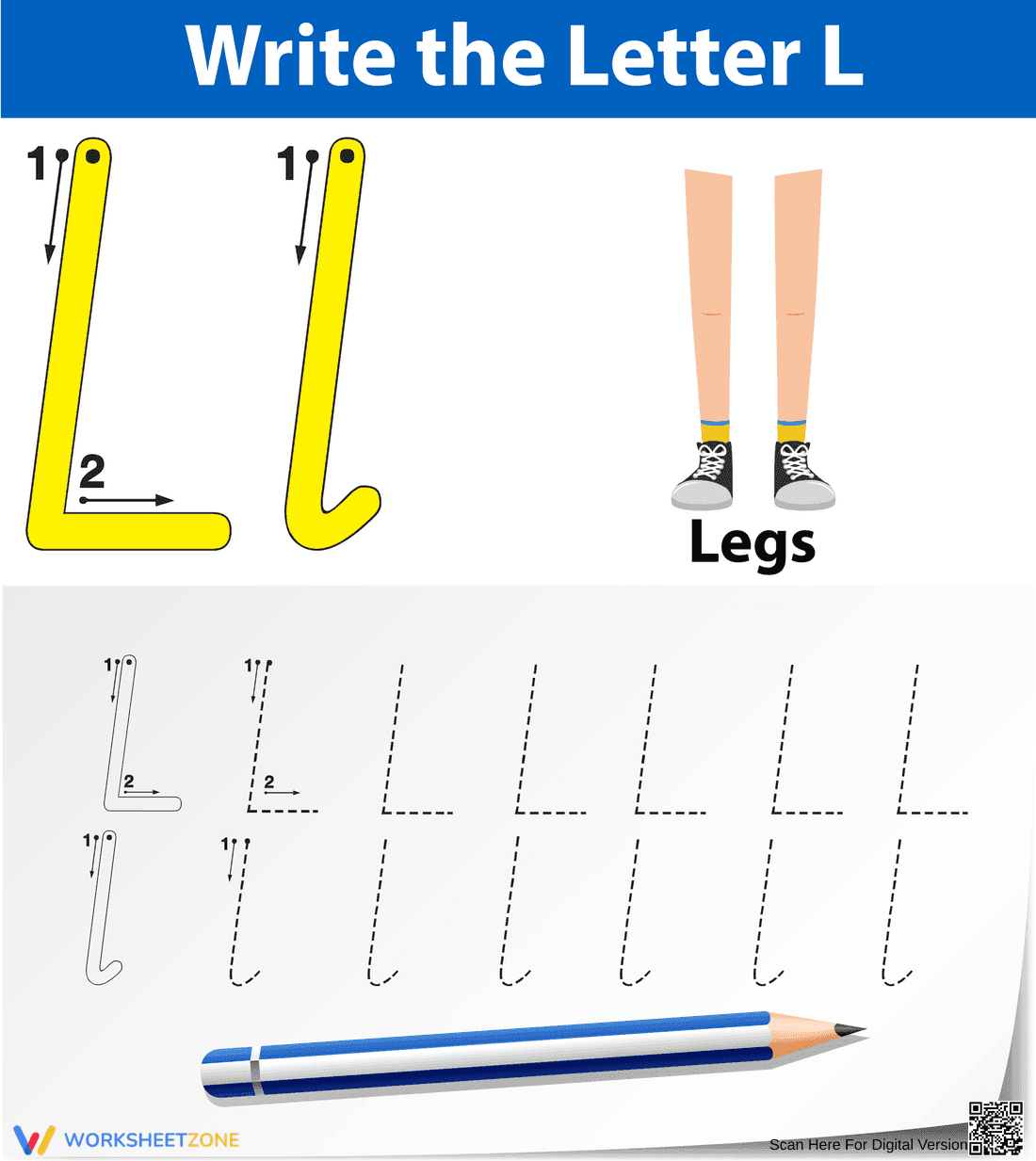 L is for Legs: Associating Letter L - Page 1