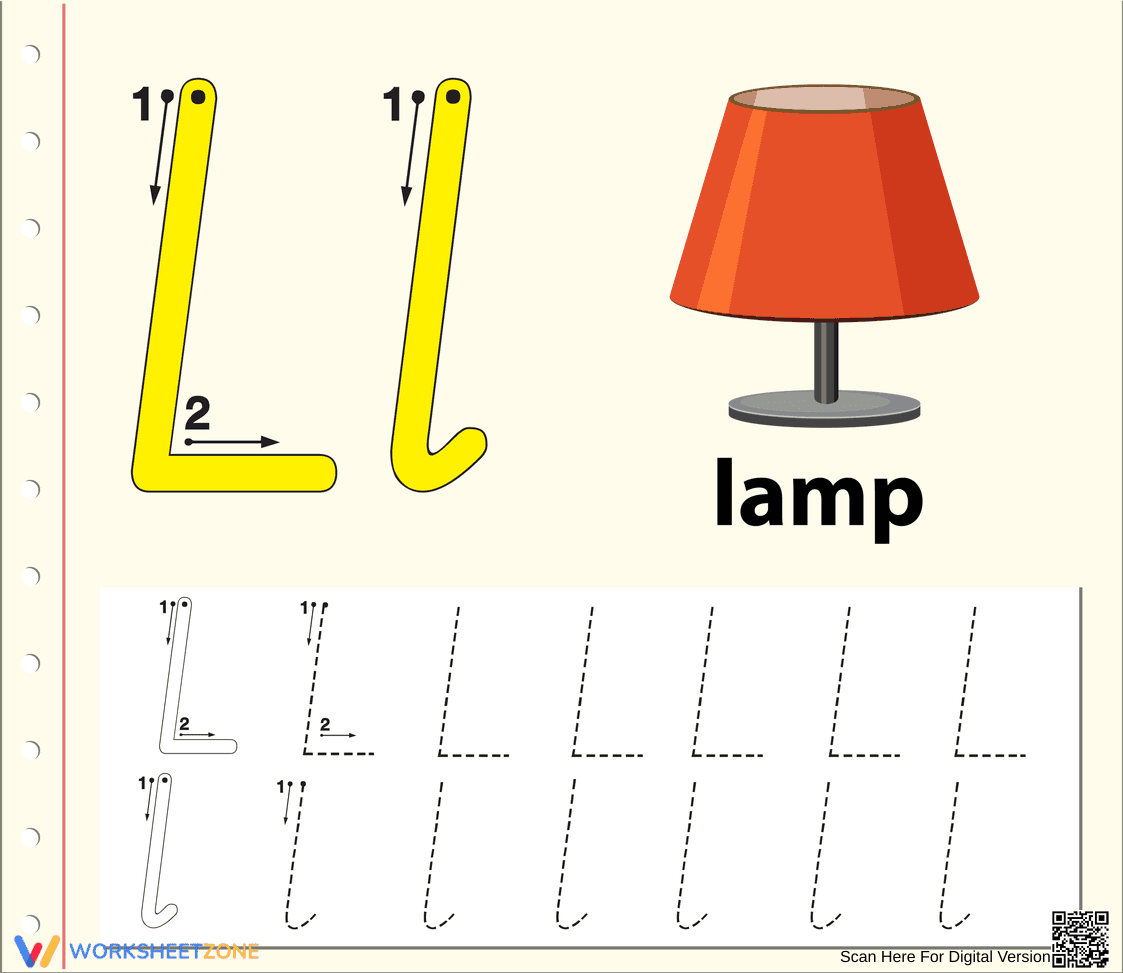 L is for Lamp: Connecting Letter L - Page 1