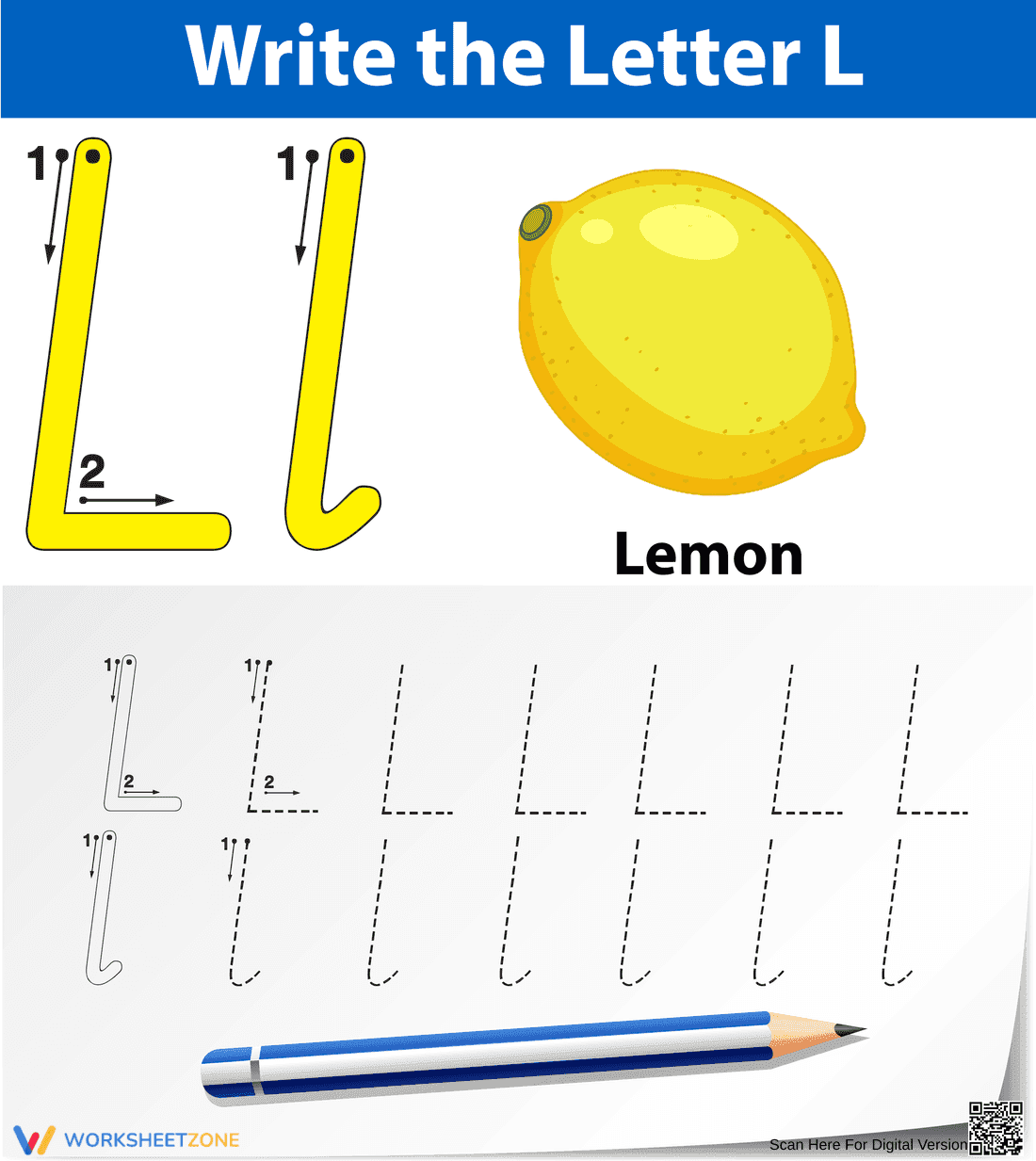 L is for Lemon: Engaging Alphabet Activity - Page 1