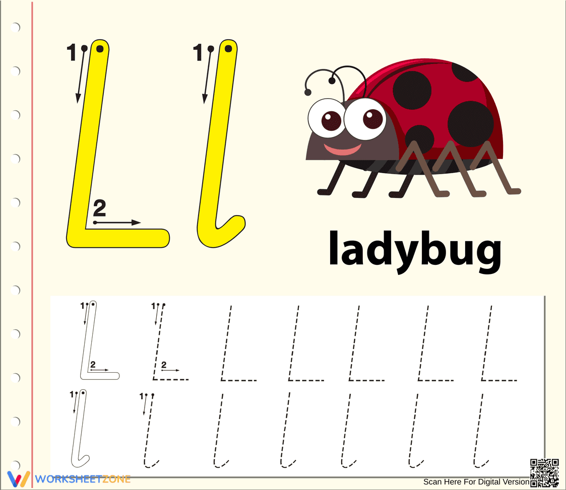 Essential Cursive Letter L Tracing Worksheet | Grade 1 - Page 1