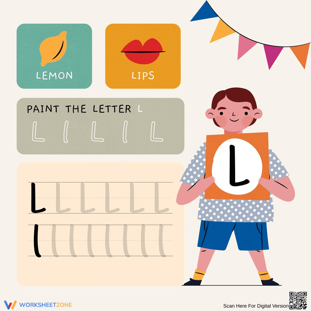 Paint the Letter L: Creative Alphabet Fun - Page 1