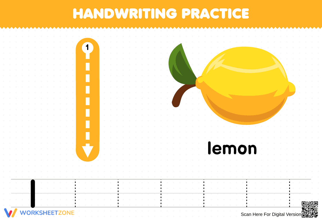 Letter I Tracing Worksheet for Preschoolers - Page 1