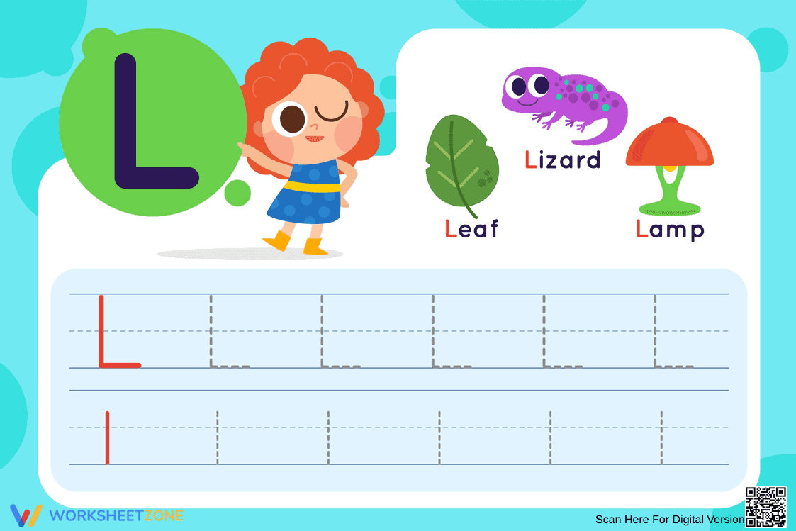 Simple Letter L: Alphabet Introduction - Page 1