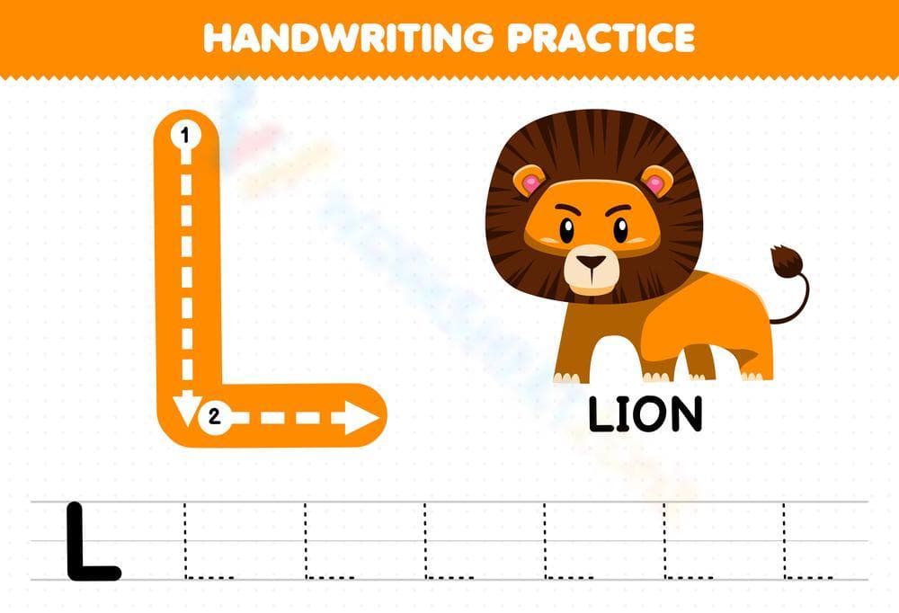 Letter L Handwriting Practice Worksheet - Page 1