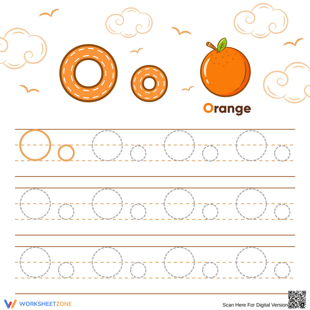 Practice Letter O Tracing - Page 1