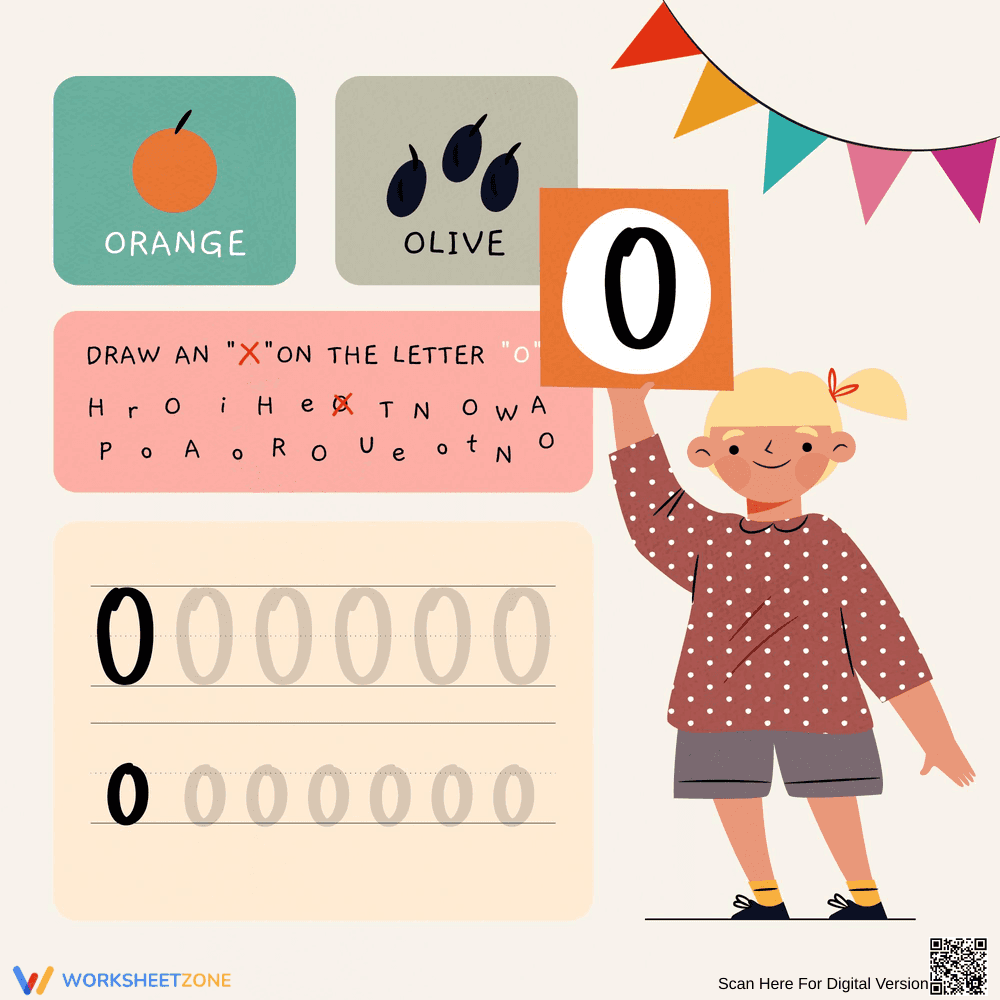 Learn the Letter OO Worksheet - Page 1