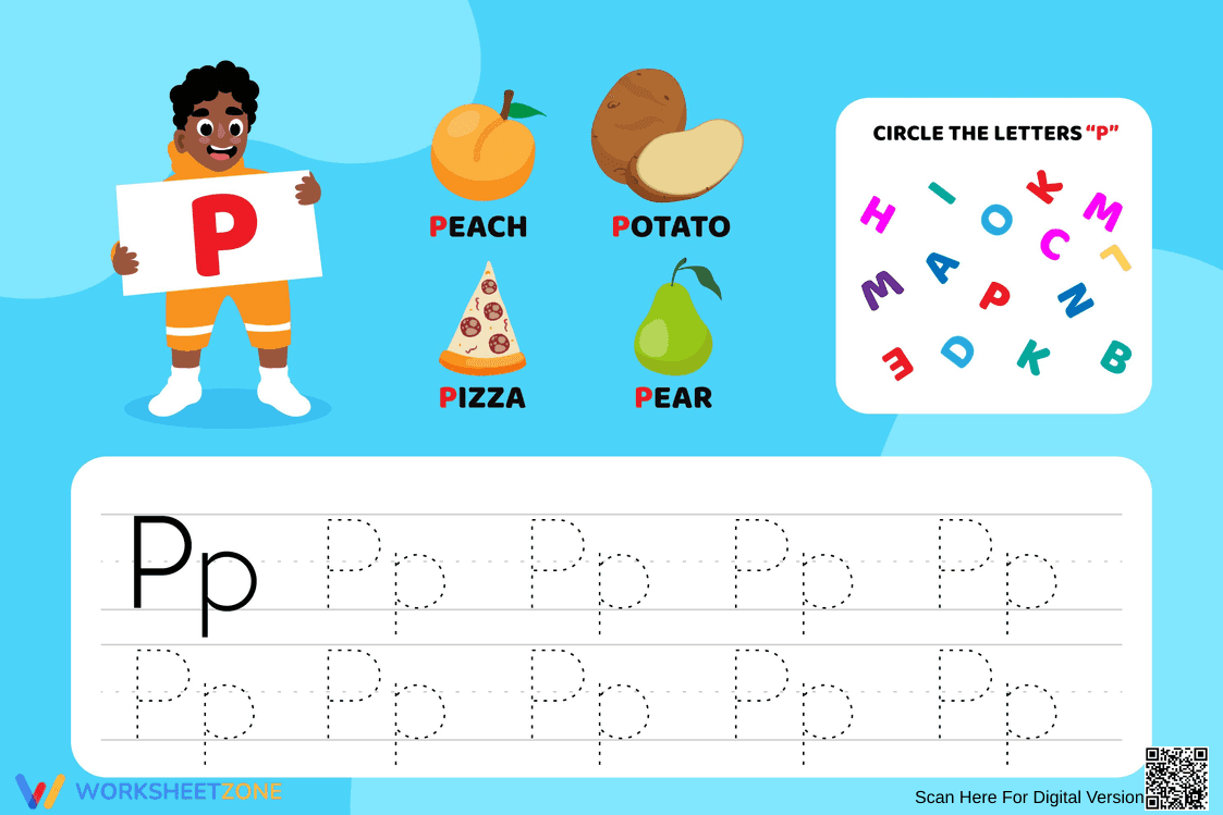 Tracing Fun with the Letter P - Page 1