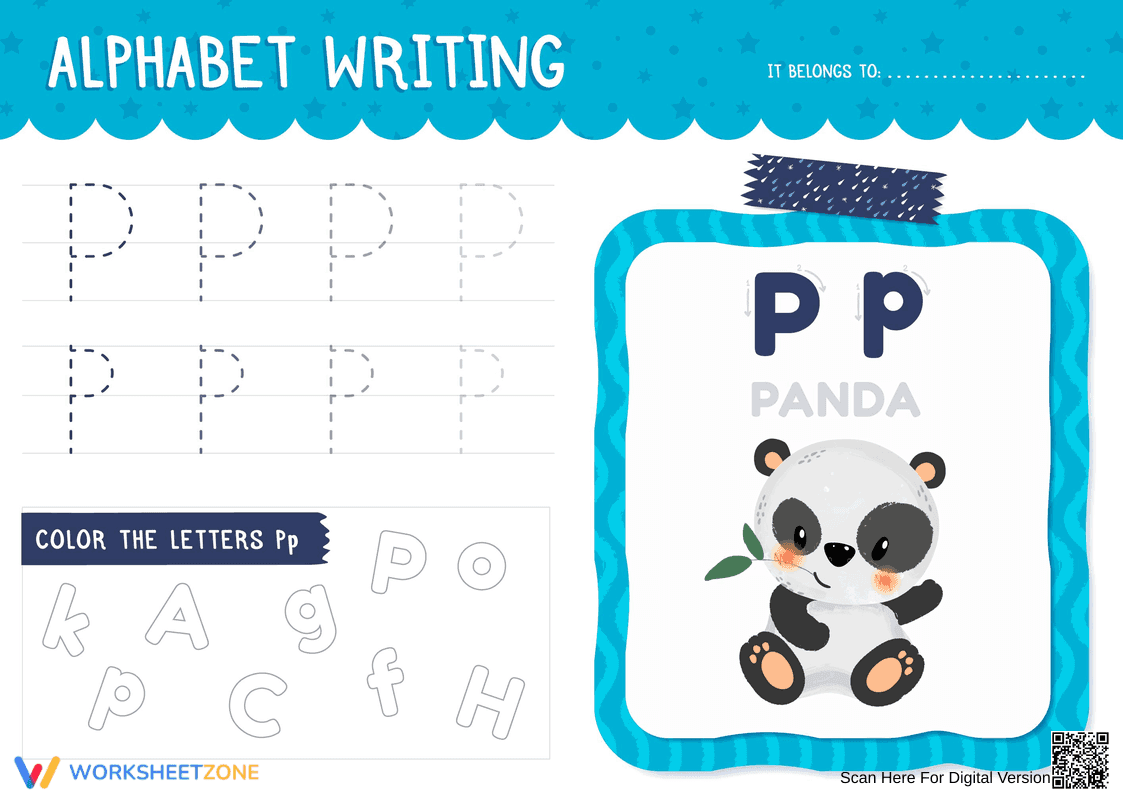 Perfect Your Alphabet Handwriting with Letter P - Page 1