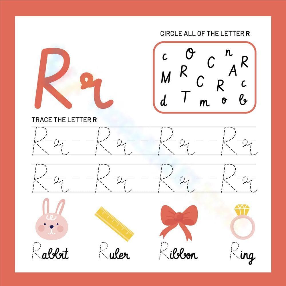 Cursive Letter R Worksheet | Essential Grade 1 Ready - Page 1