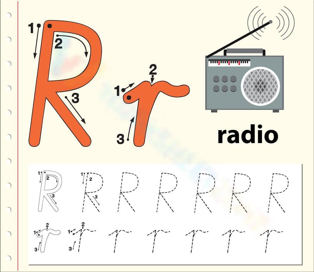 R is for Radio Worksheet - Page 1
