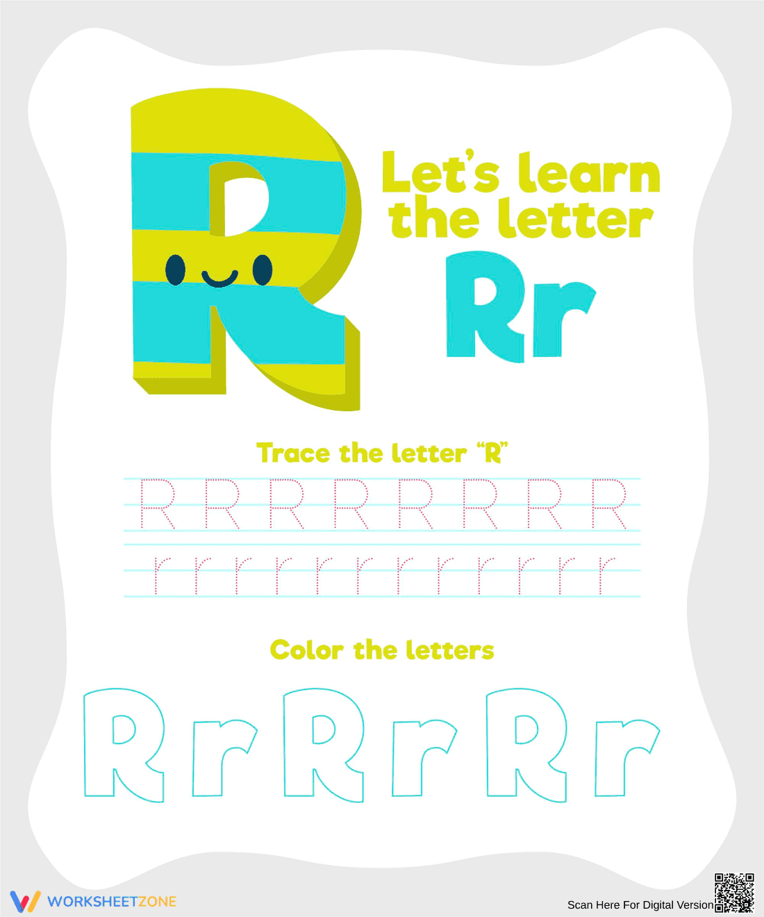 Learn the Letter R Worksheet - Page 1