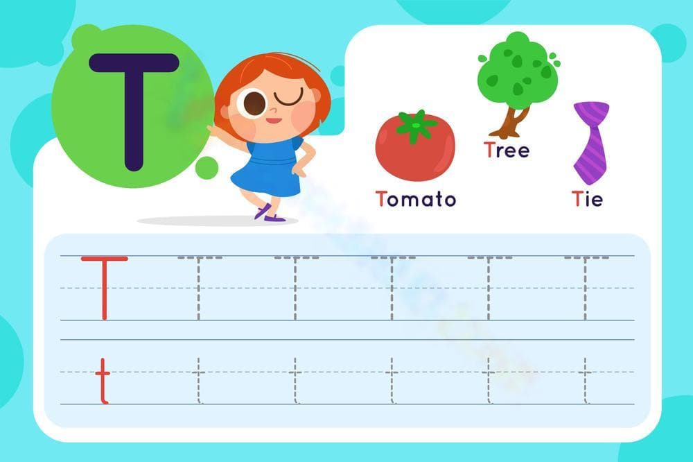 Free Letter T Tracing - Page 1