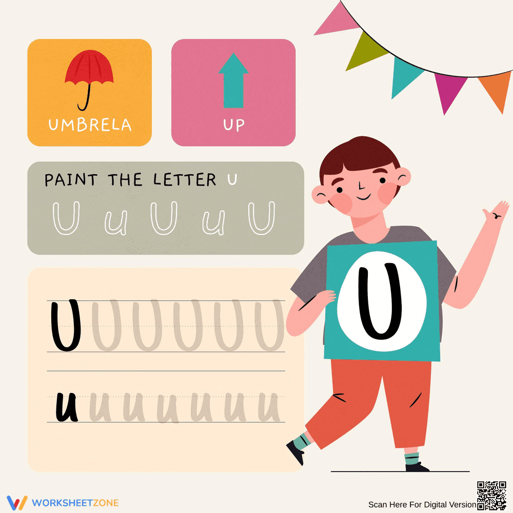 Practice the Letter U with this Worksheet - Page 1