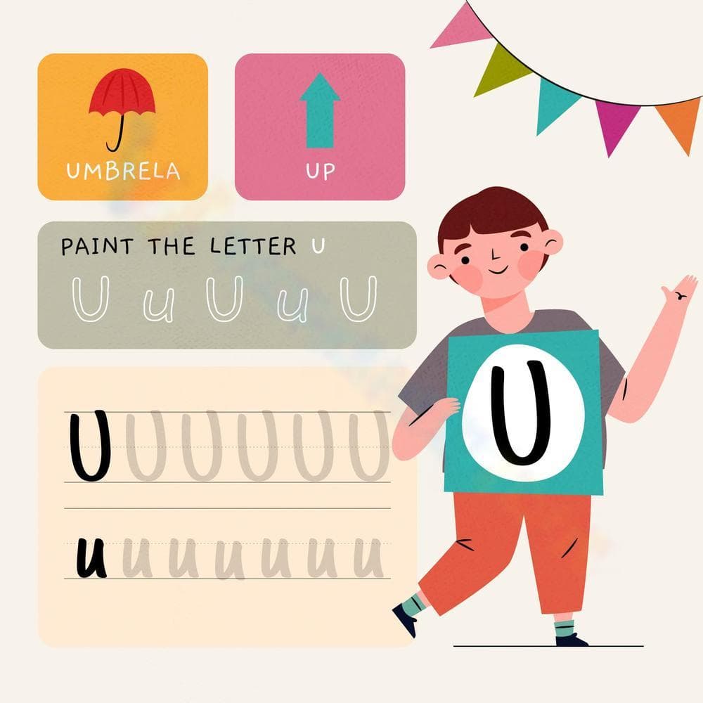 Practice the Letter U with this Worksheet - Page 1