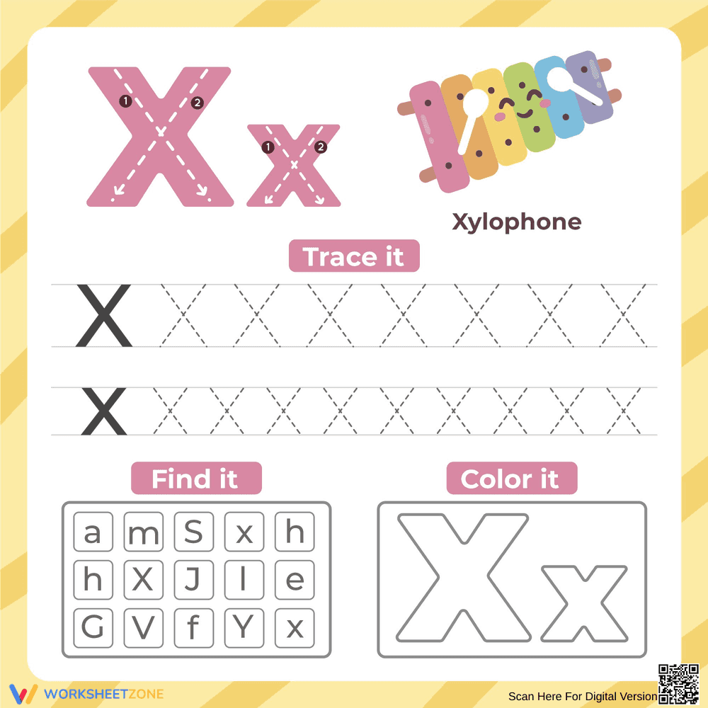 Printable Letter X Worksheet | Kindergarten Ready - Page 1