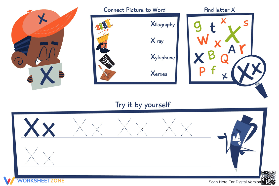 Letter X Tracing & Activities | Essential Grade K-1 Ready - Page 1