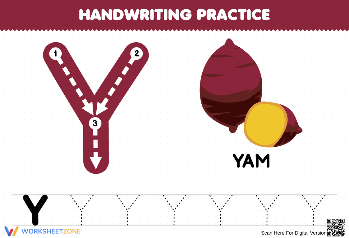 Handwriting Practice: Mastering the Letter Y - Page 1