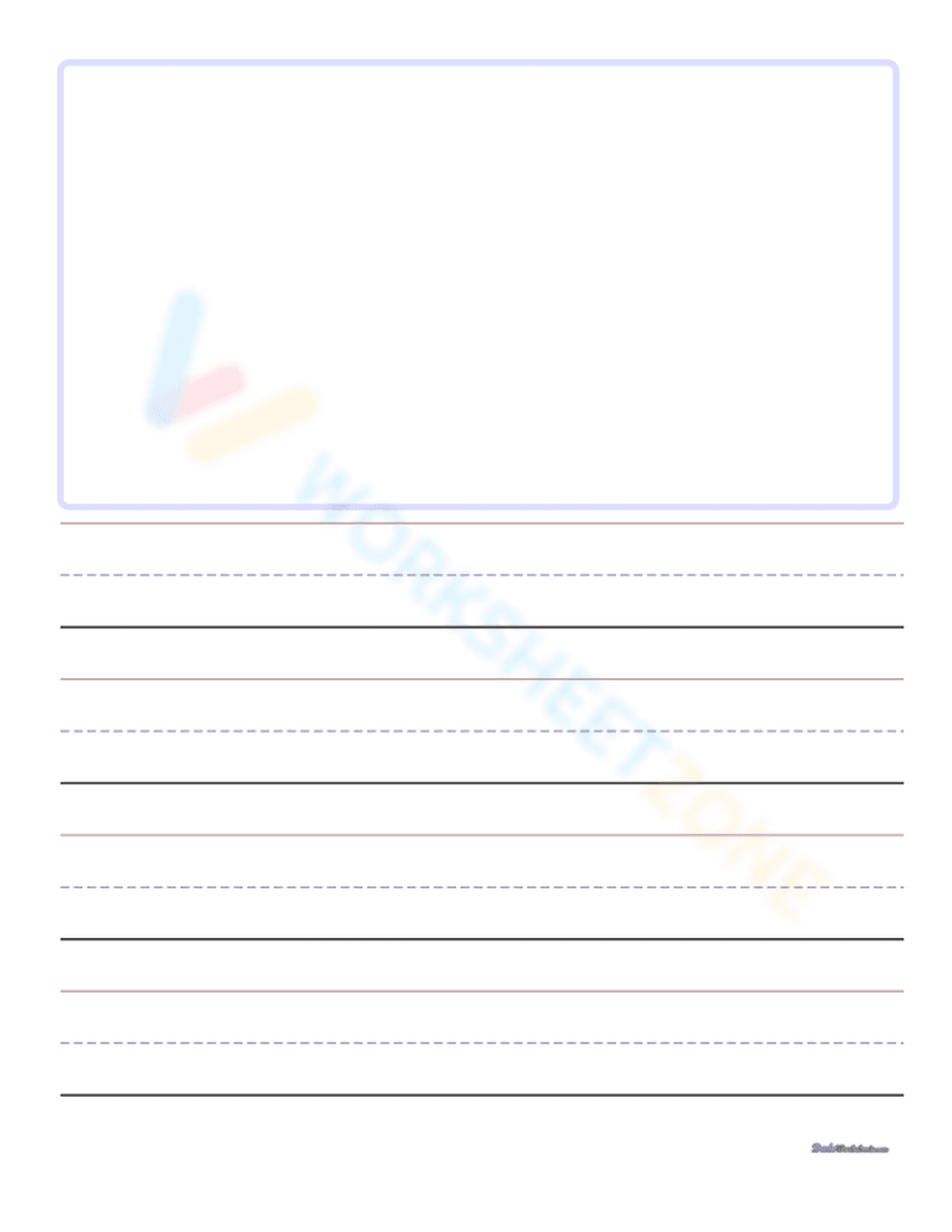 Blank Handwriting Practice Worksheet - Page 1
