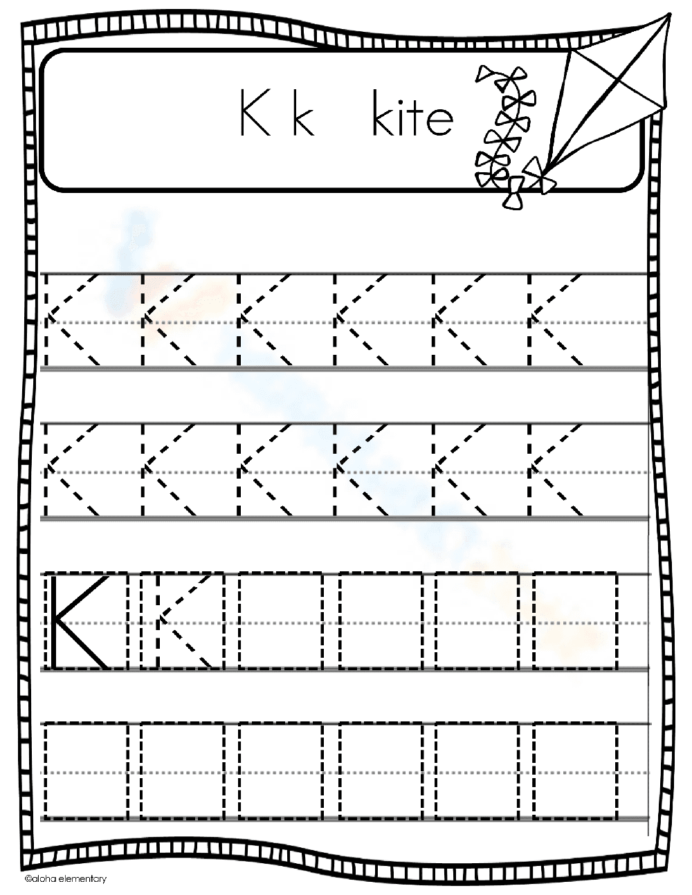 Master the Letter K: Alphabet Learning Worksheet - Page 1