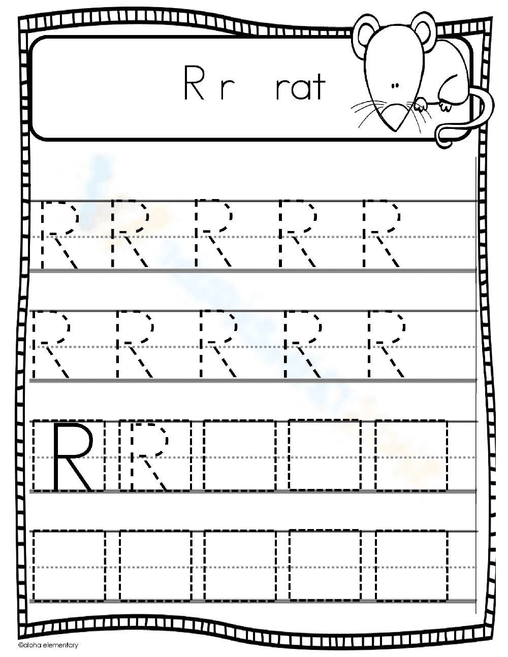Master the Letter R: An Alphabet Worksheet - Page 1