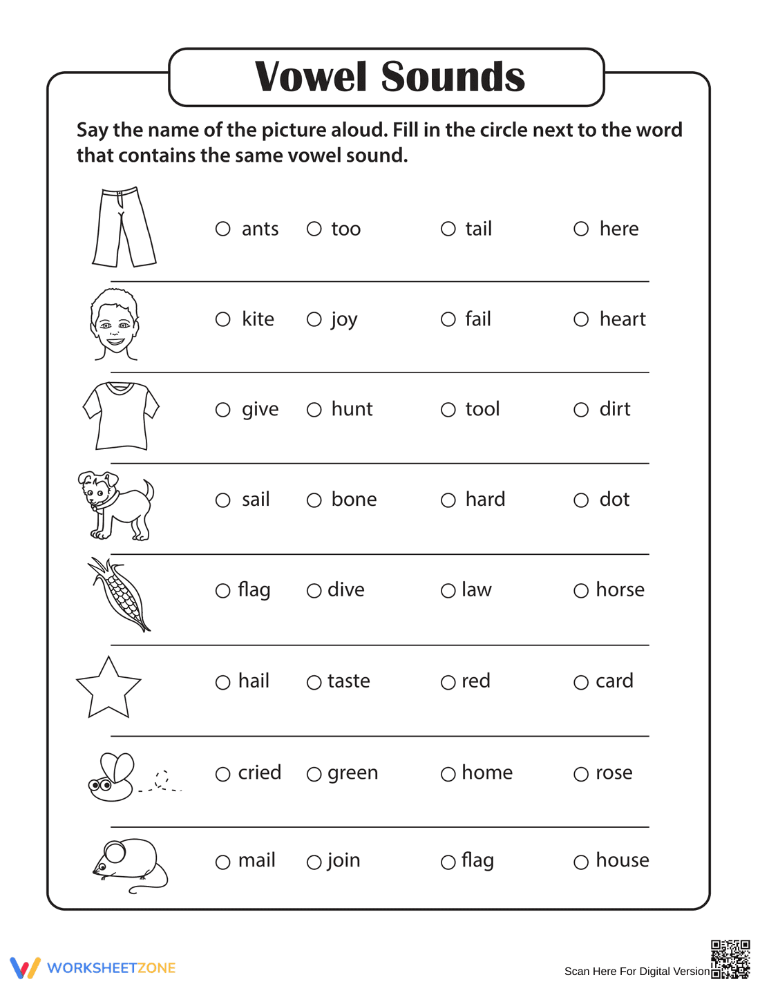 Practice Short Vowels - Page 1