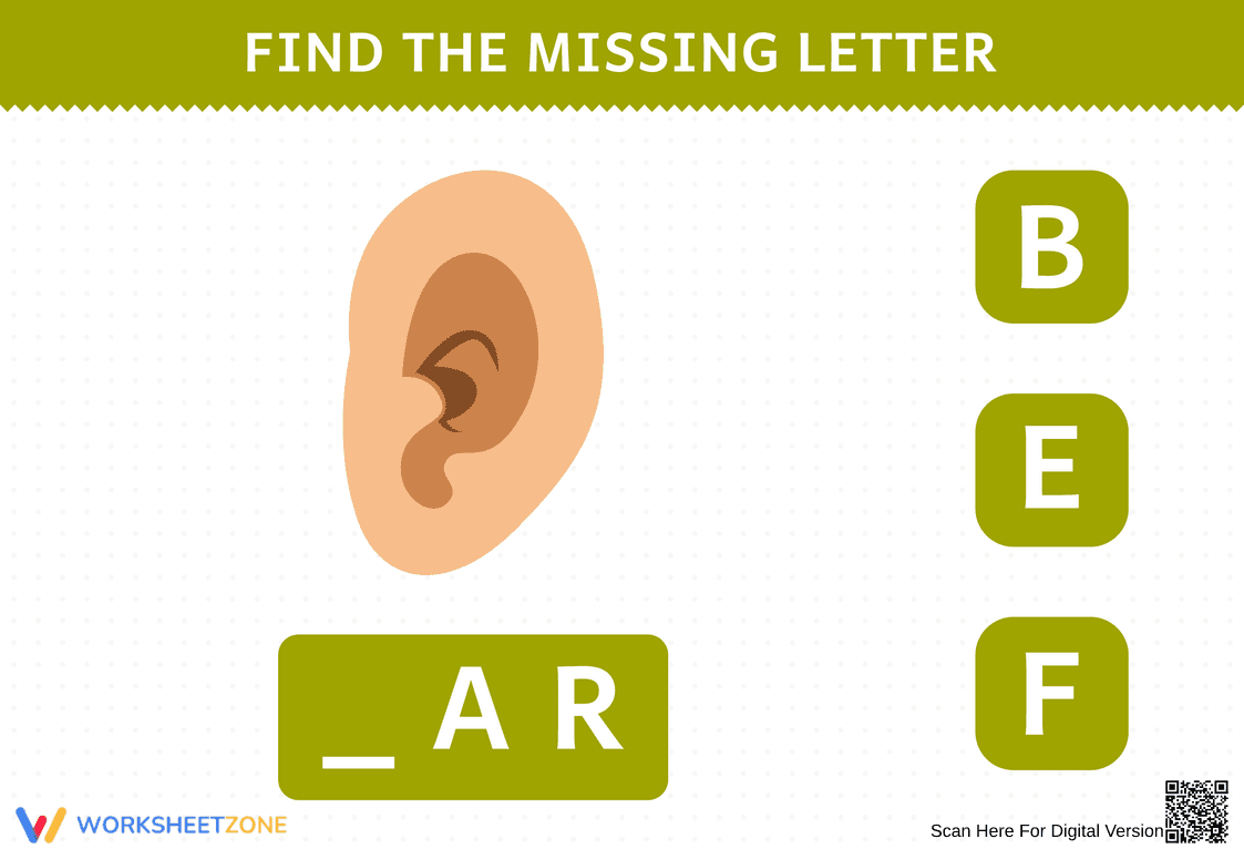 Ear Spelling Game - Page 1
