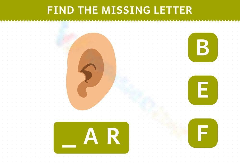 Ear Spelling Game - Page 1