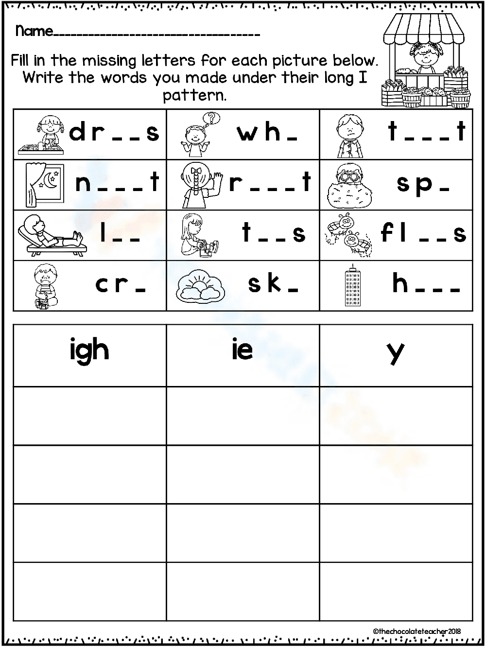 Practice Common Vowel Teams for Kids - Page 1