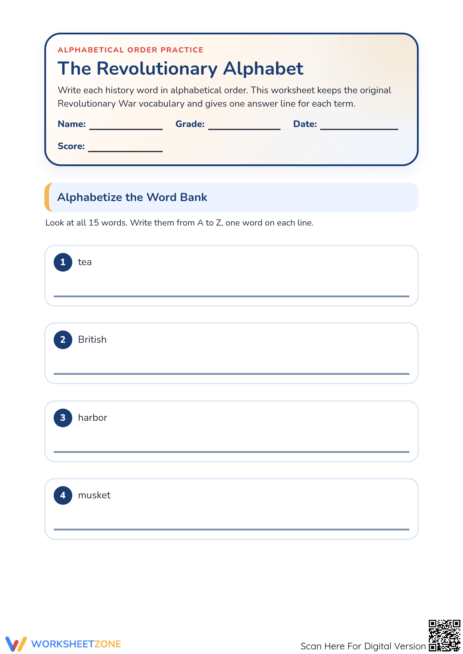 Alphabetical Order Practice | Essential Grade 2-3 ELA - Page 1