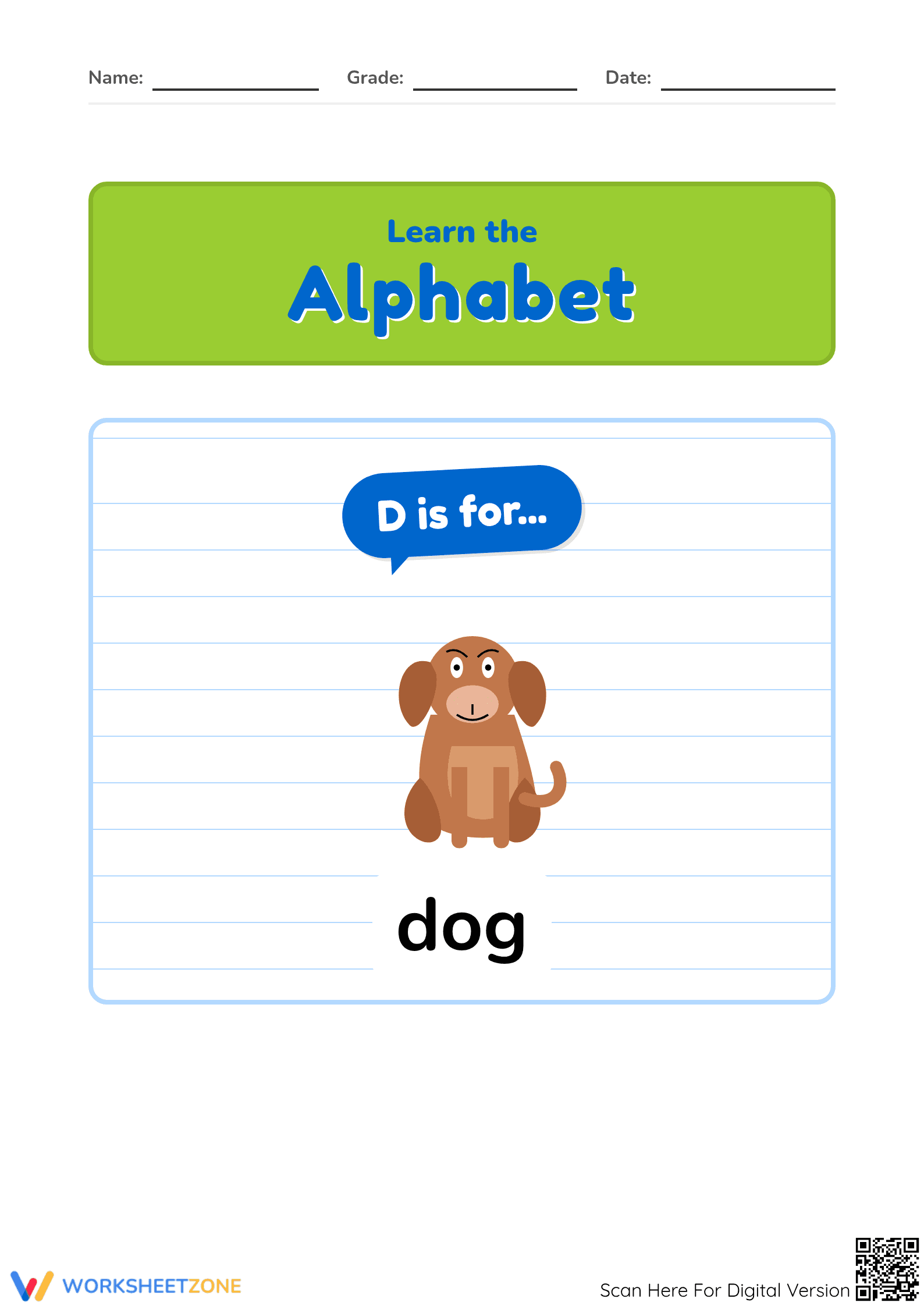 Letter D Beginning Sound Worksheet | Grade K Essential - Page 1